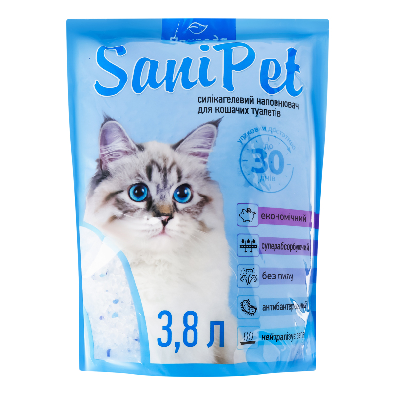 Наповнювач Sani Pet 3,8л силікогелевий