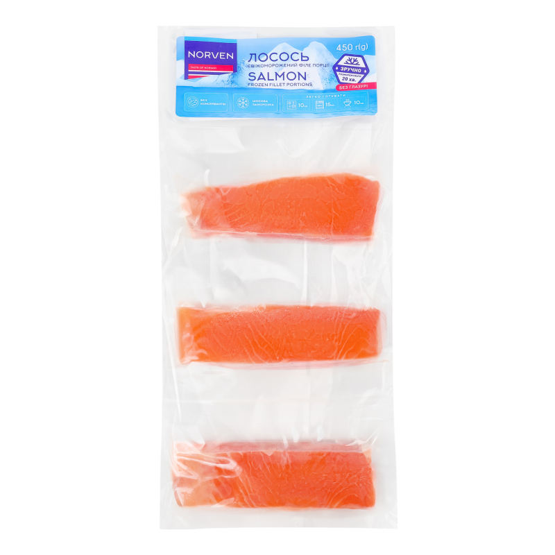 Риба Norven с/м 3*150г Лосось філе на шк