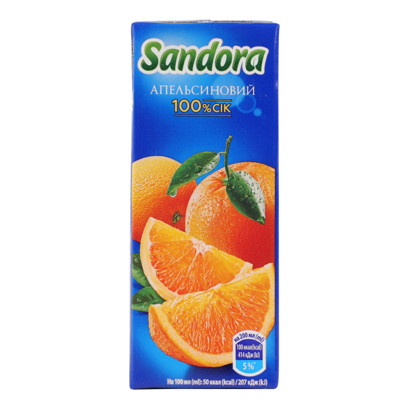 Сік Sandora 0,2л Апельсин