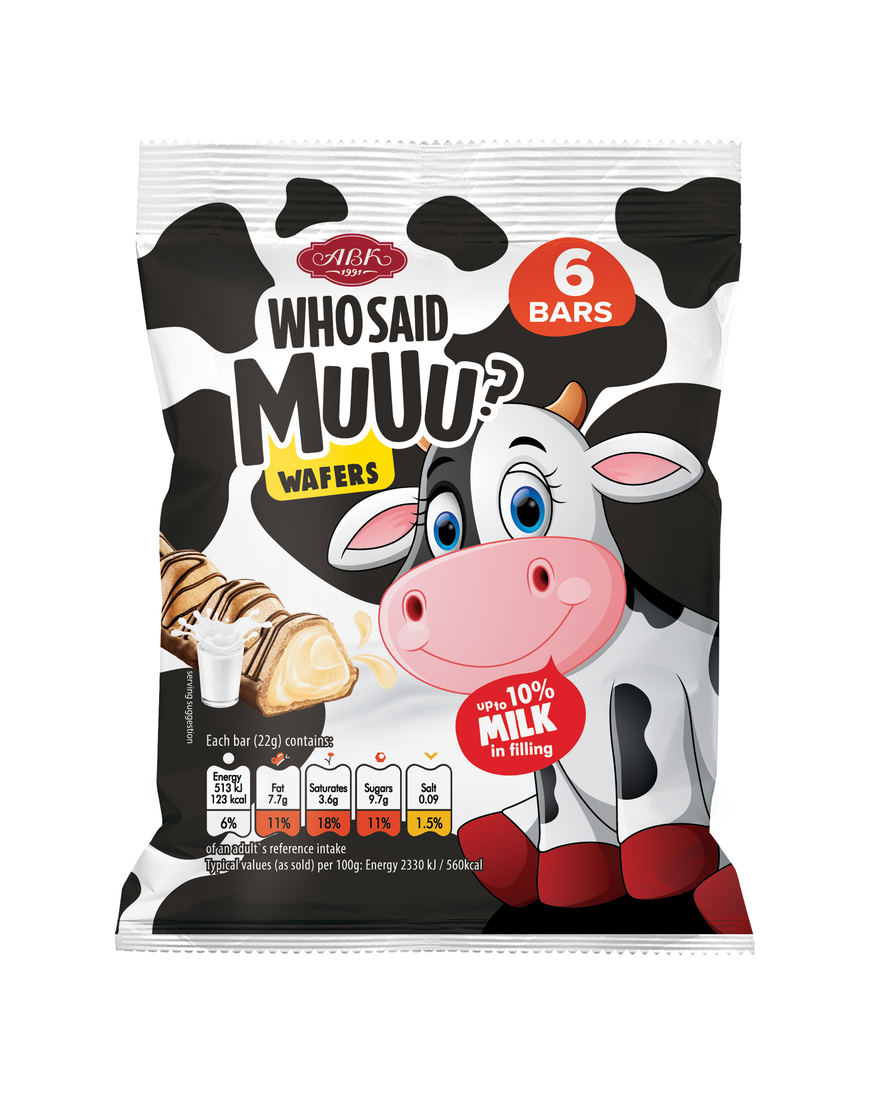 Батончик АВК 22г Who said muuu??? Milk