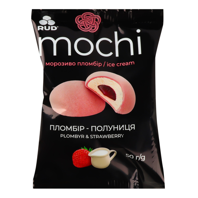 Морозиво Рудь 50г Десерт Mochi полун пл