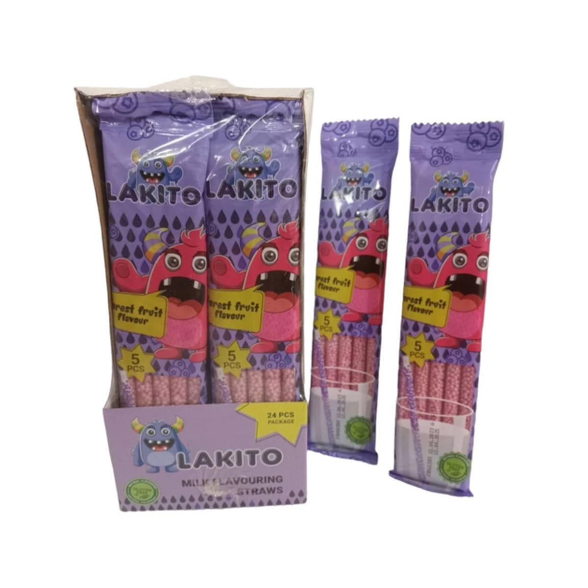 Трубочки д/молока Lakito 30г Лісові ягод