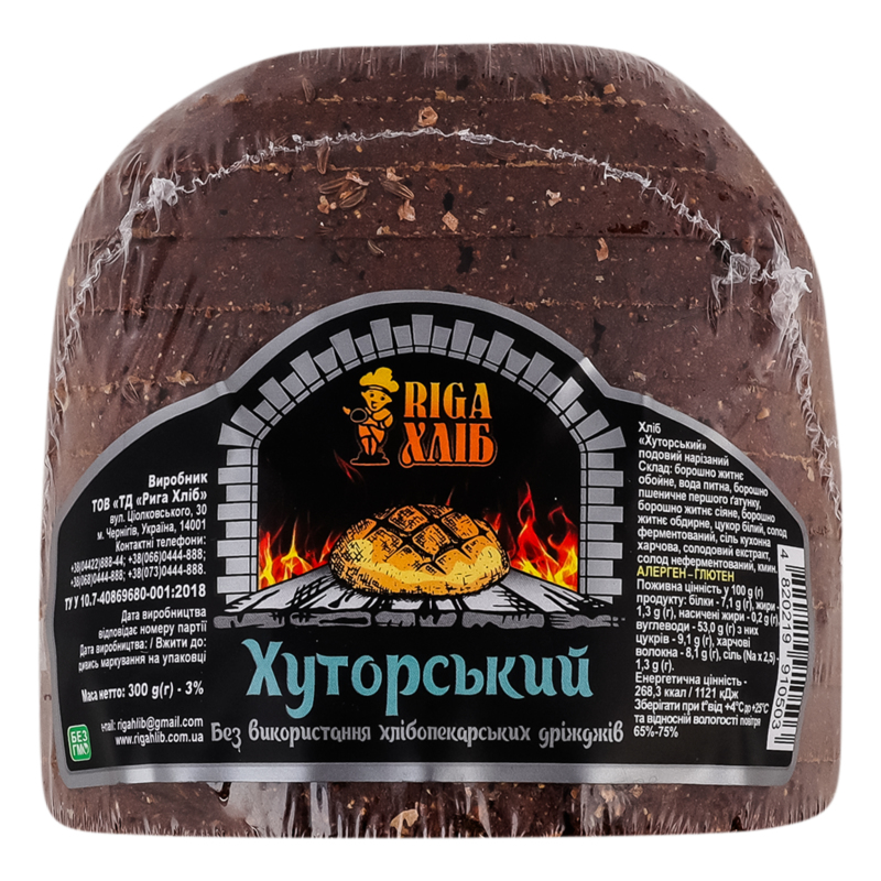 Хліб Riga Хліб 300г Хуторський