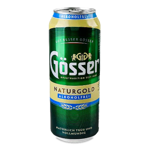 Пиво Gosser 0,5л NaturG світ б/а ж/б