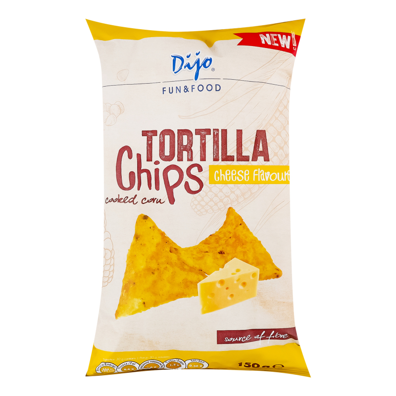 Тортилья Dijo 150г Чипси з сирним смаком
