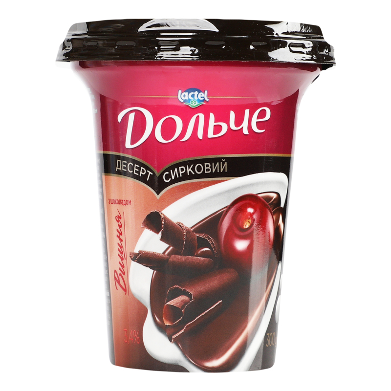 Десерт Дольче 3,4% 300г Вишня з шок ст