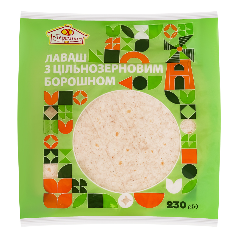Лаваш Теремно 230г Цільнозернове борошно