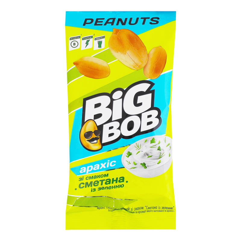 Арахіс BIG BOB 60г Сметана зелень