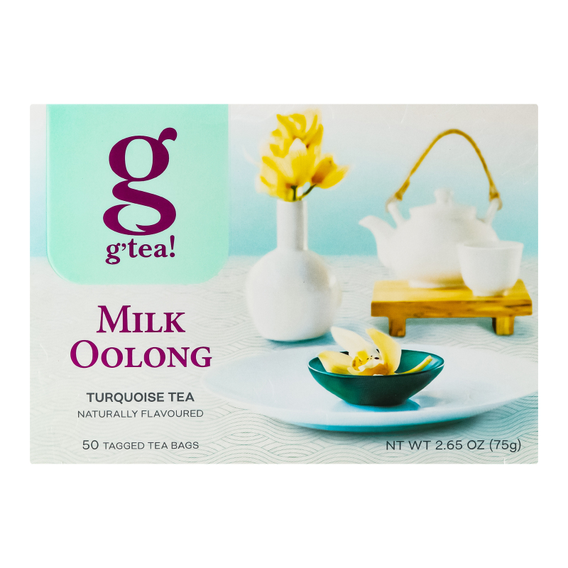 Чай G tea 50*1,5г чор Milk Oolong бірюз