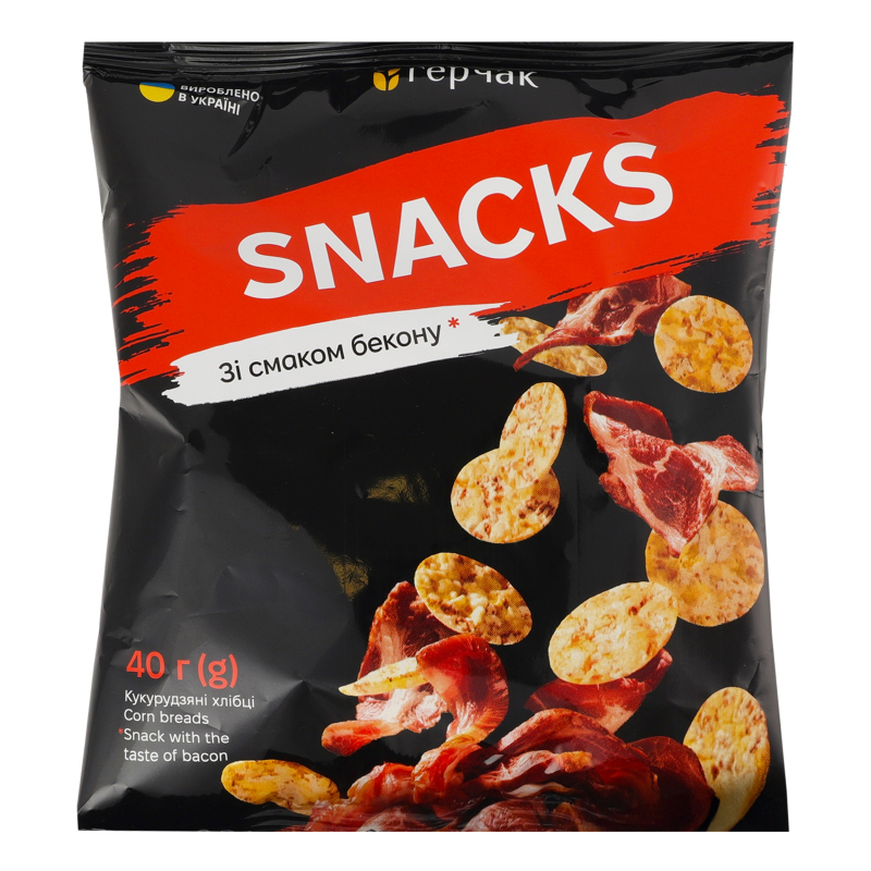 Снек Герчак 40г кукурудзяний бекон