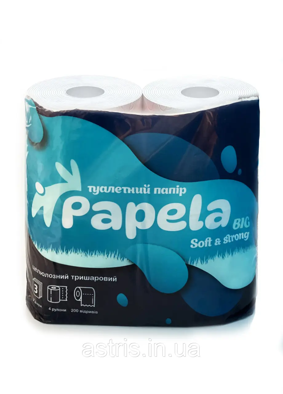 Туалетний папір Papela 3шар 4шт