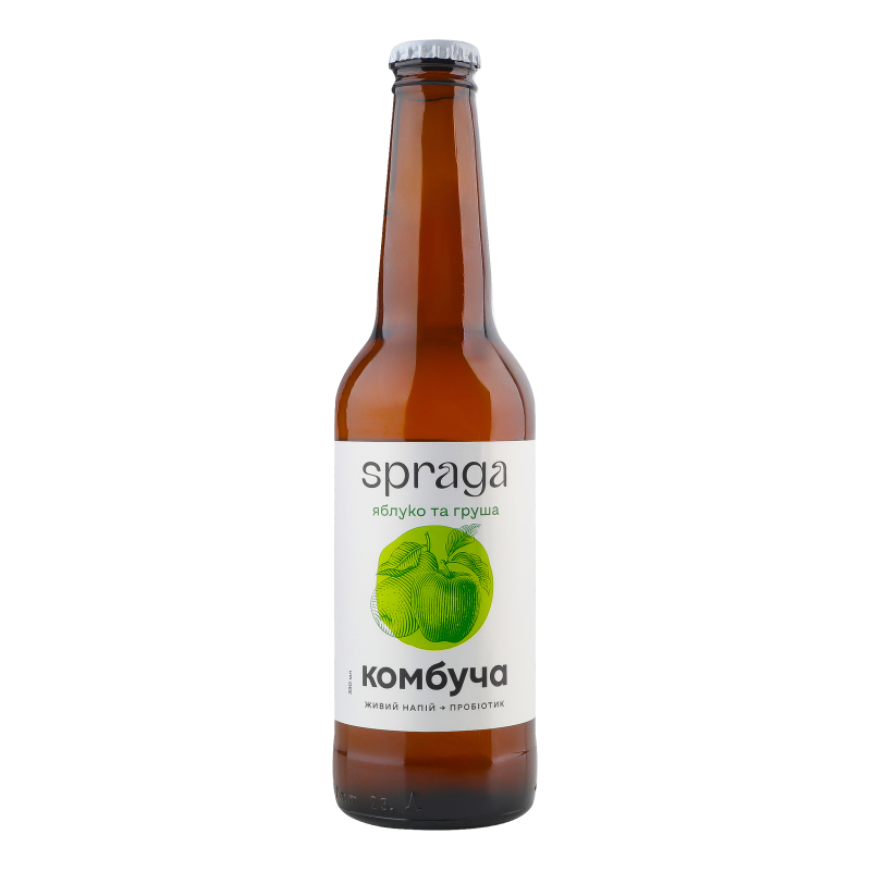 Напій Spraga 330мл КомбучаЯблГруша с/б