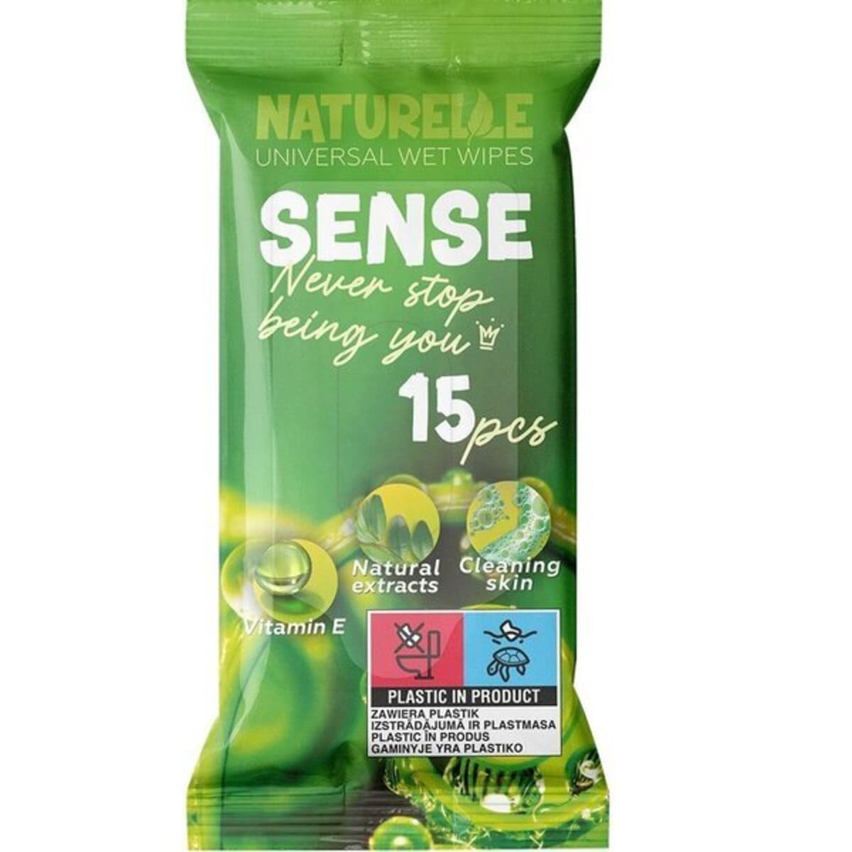 Серветки вологі Naturelle15штSense унів