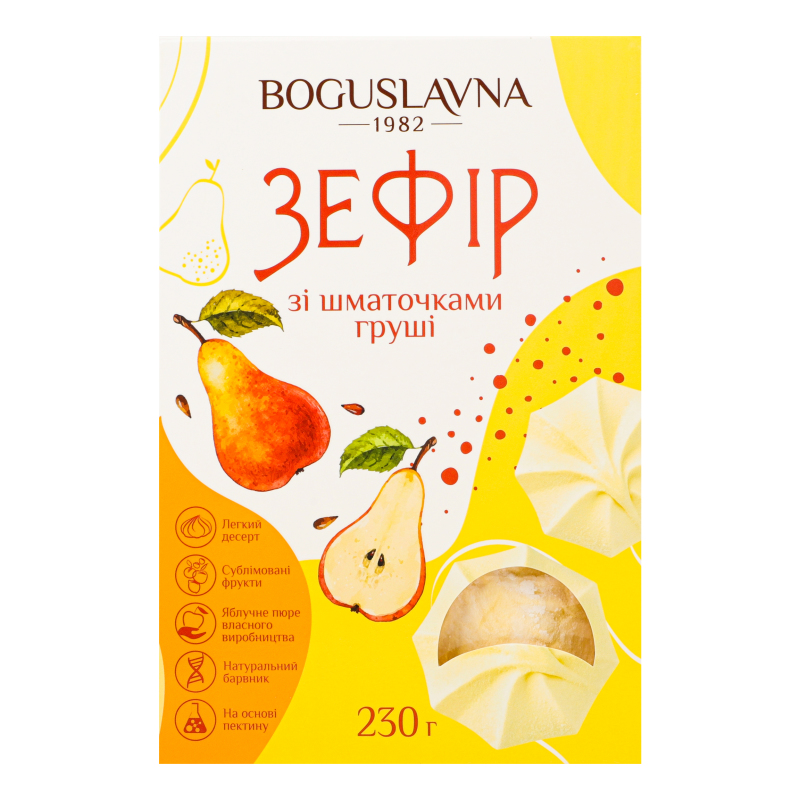 Зефір Богуславна 230г зі шмат груші