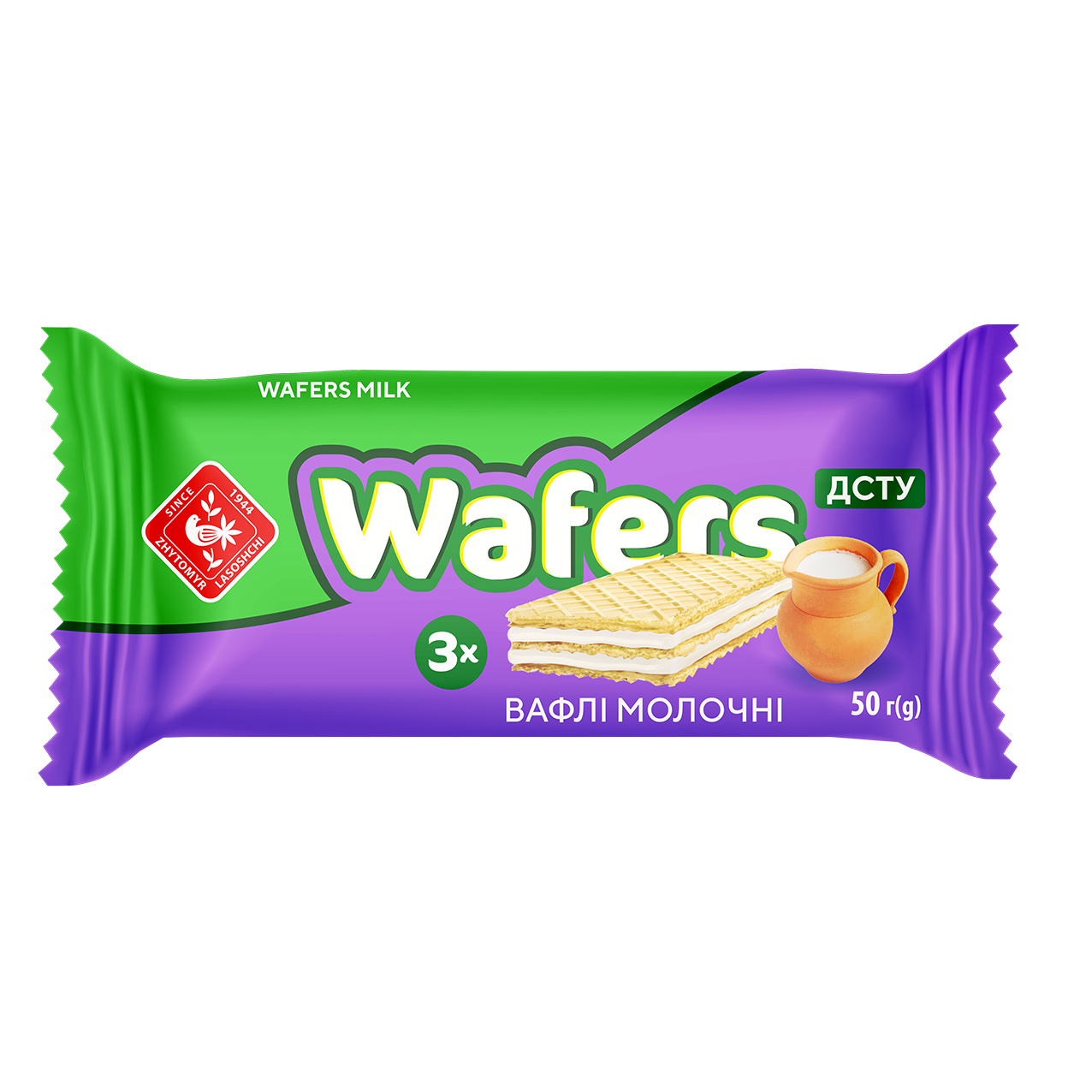 Вафлі Wafers 50г Молоко