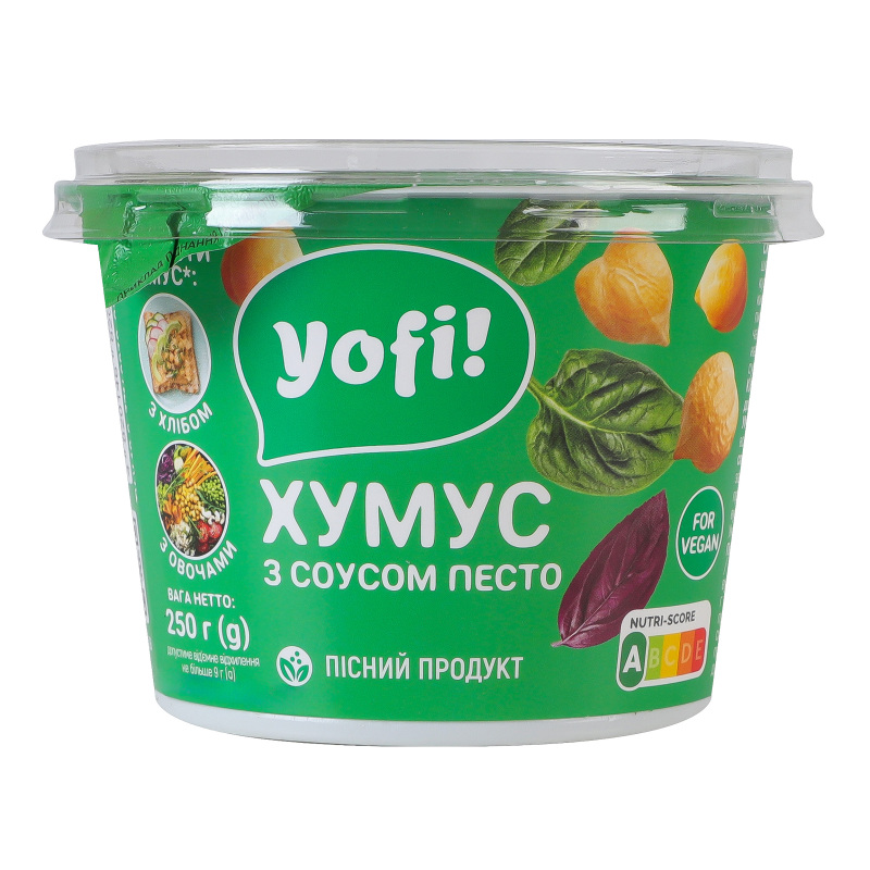 Хумус Yofi 250г з нуту Песто
