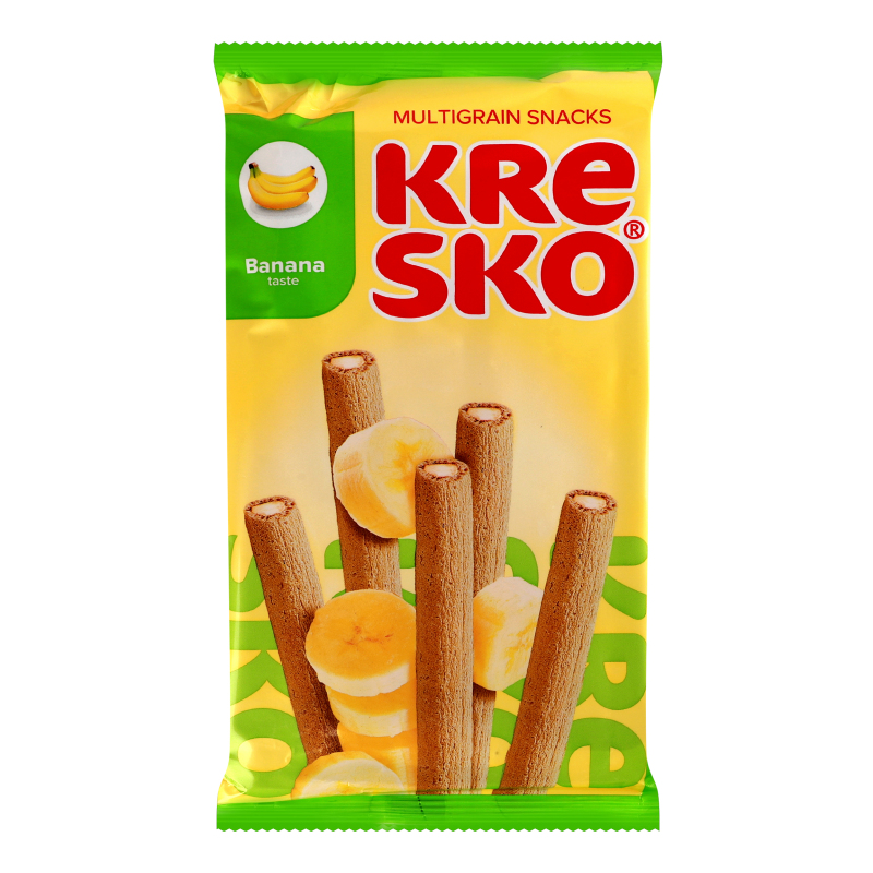 Хрусткі трубочки АВК 140г Kresko Банан