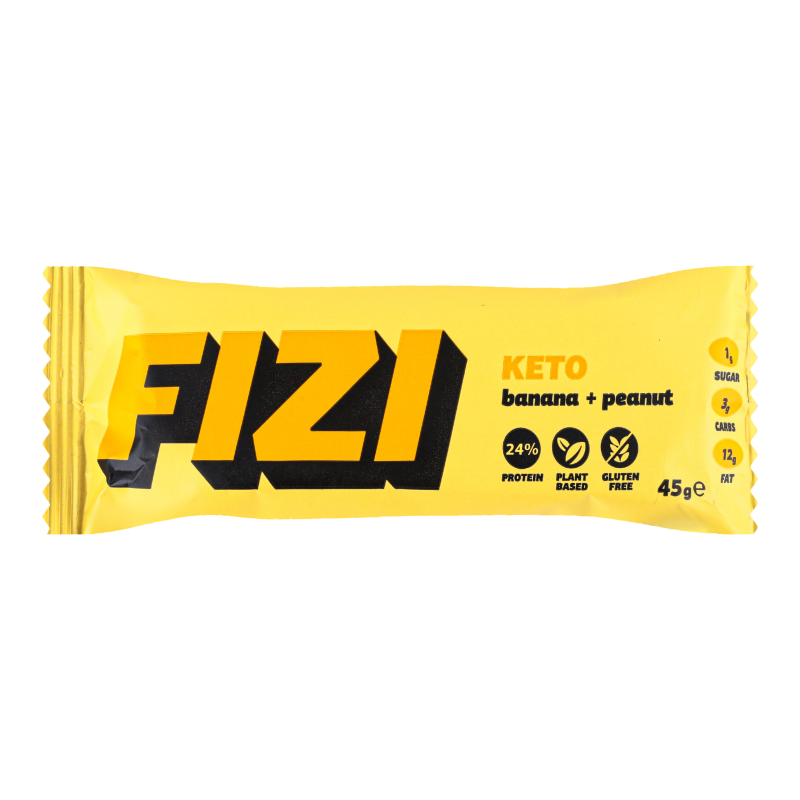 Батончик Fizi 45г Протеїн Банан арахіс