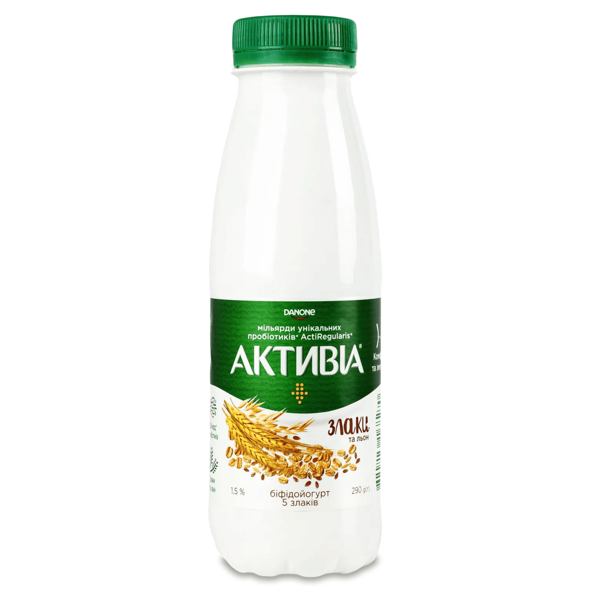 Біфідойогурт Активіа 1,5% 290г 5 злаків