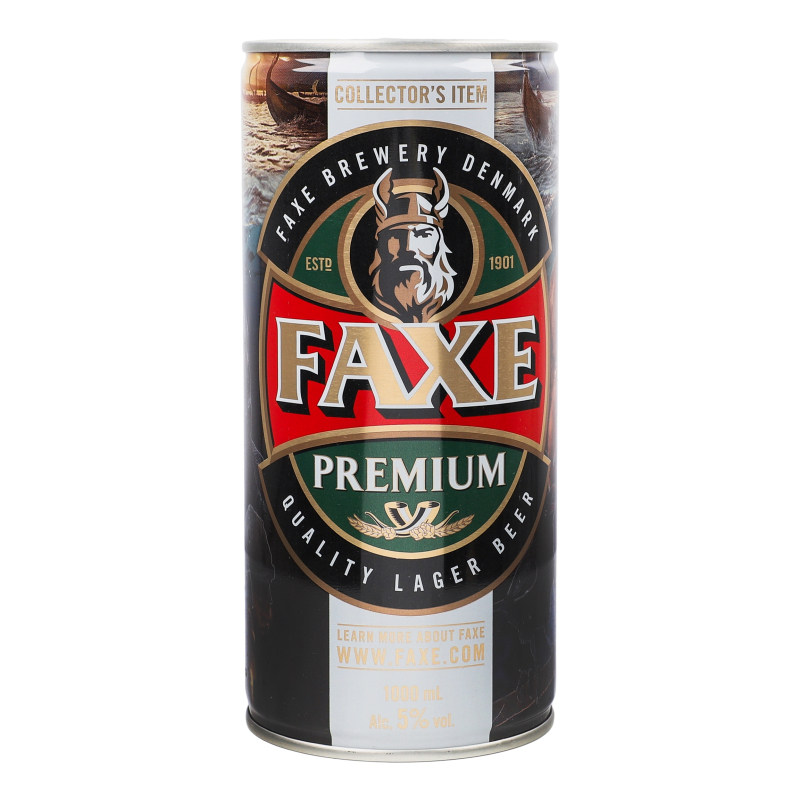Пиво Faxe 1л Преміум 5% ж/б