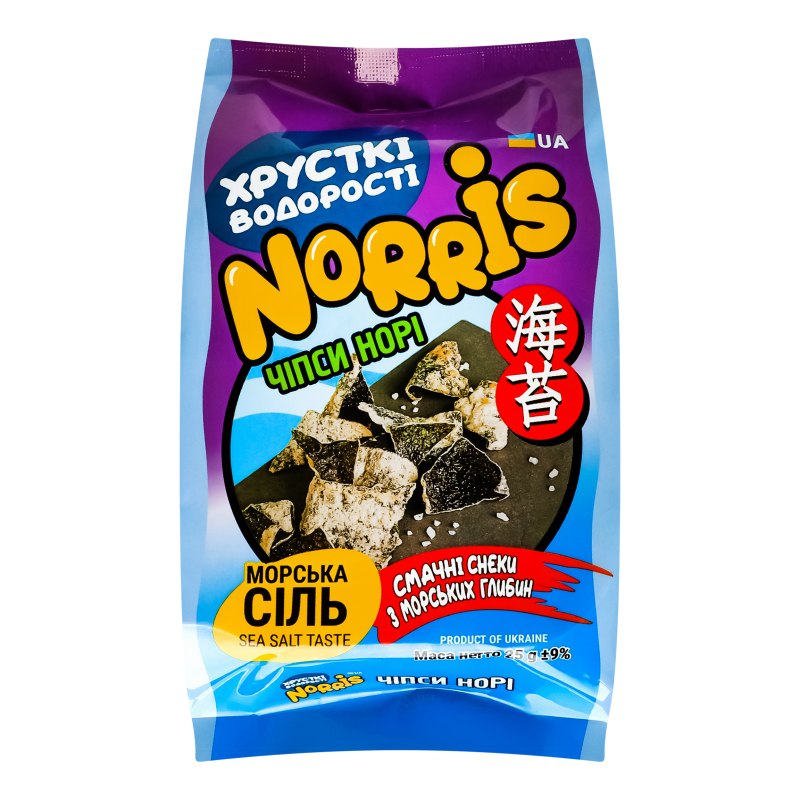 Чипси Norris норі 25г Морська сіль