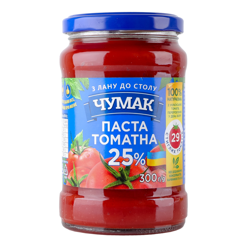 Паста Чумак 25% 300г Томатна с/б