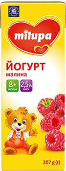 Йогурт Milupa  2,5% 207г малина