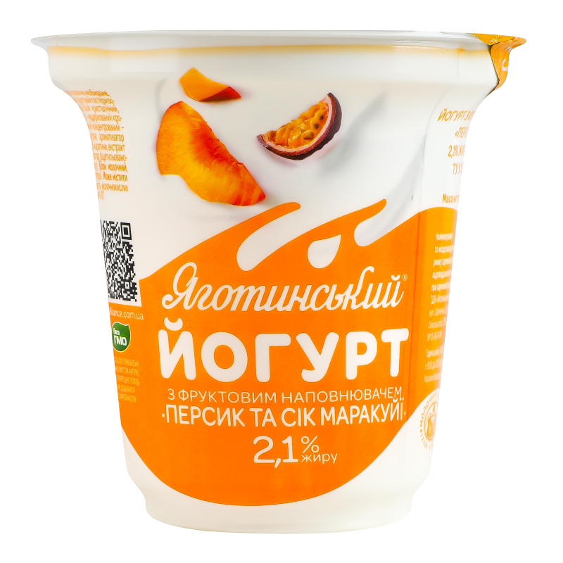 Йогурт Яготинське 2,1% 260г Персик Марак