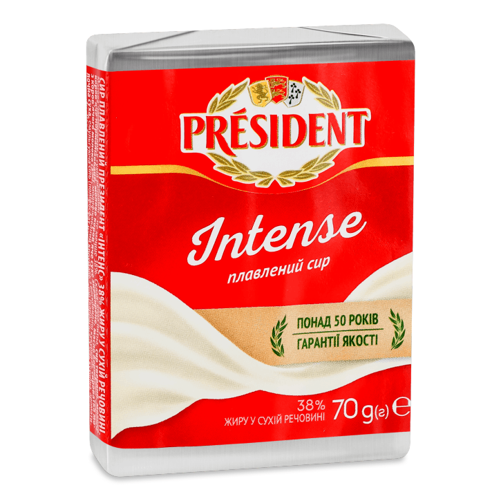 Сир President пл 38% 70г Intense