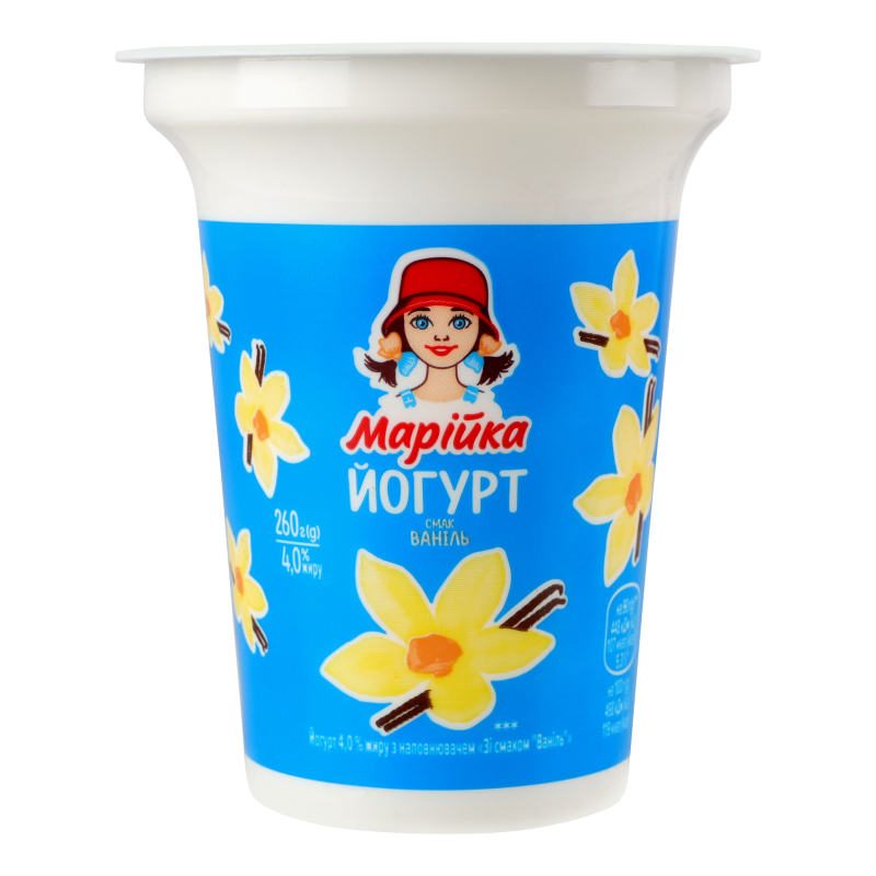 Йогурт Марійка 4% 260г Ваніль