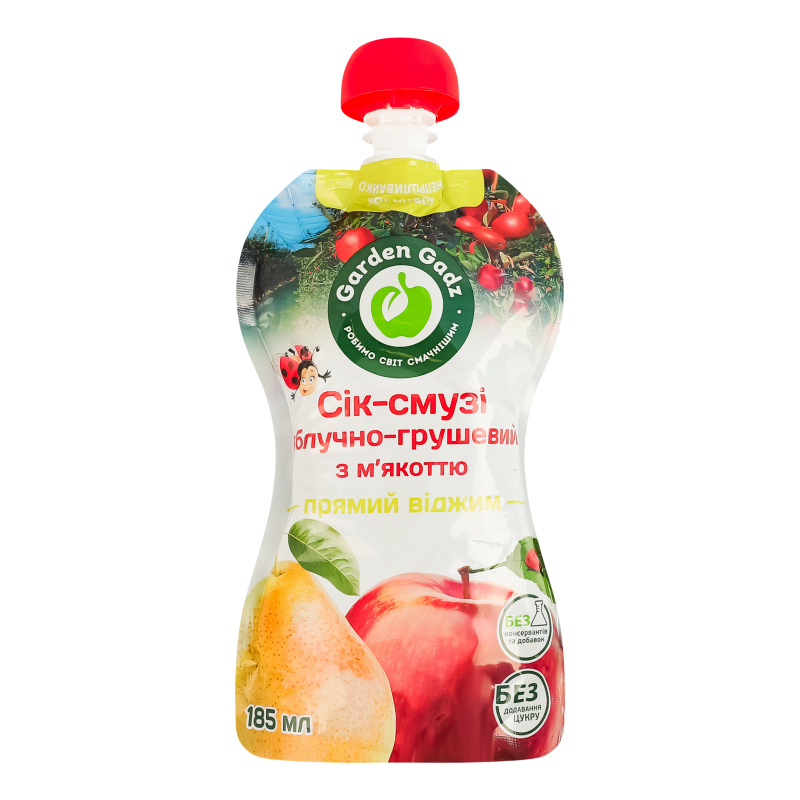 Сік GADZ 185мл Яблучно-Грушевий з мякот