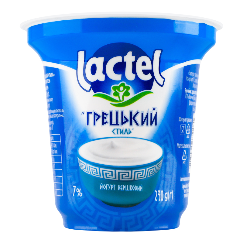 Йогурт Lactel 7% 230г Грецький стиль ст
