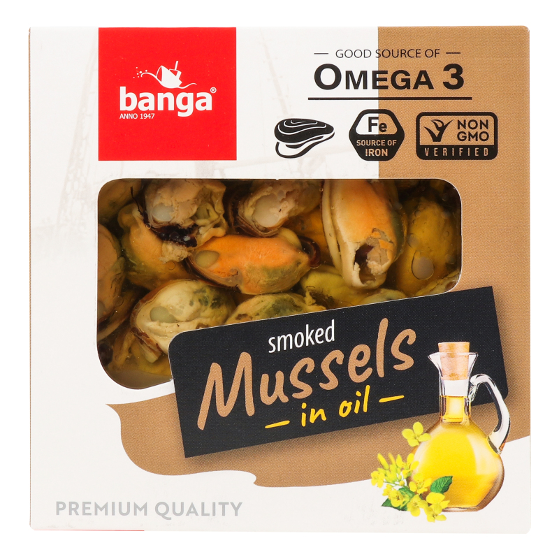 Мідії Banga 120г Копчені в/о