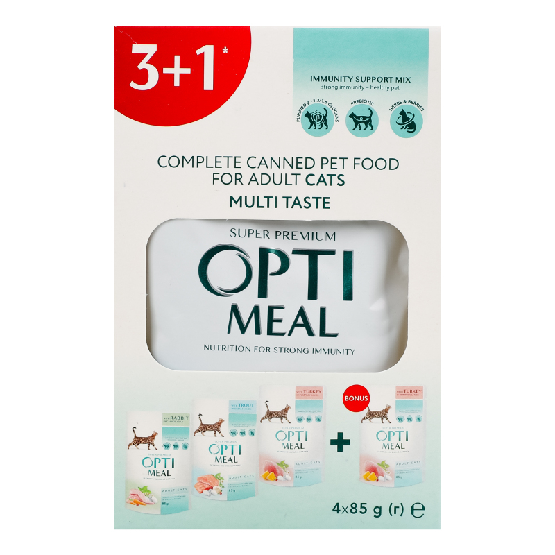 Корм Optimeal дк 4*85г Беззернові консер