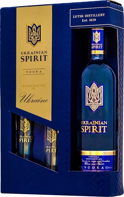Горілка UkrSpirit 0,7л Укр Дух +2чар 40%