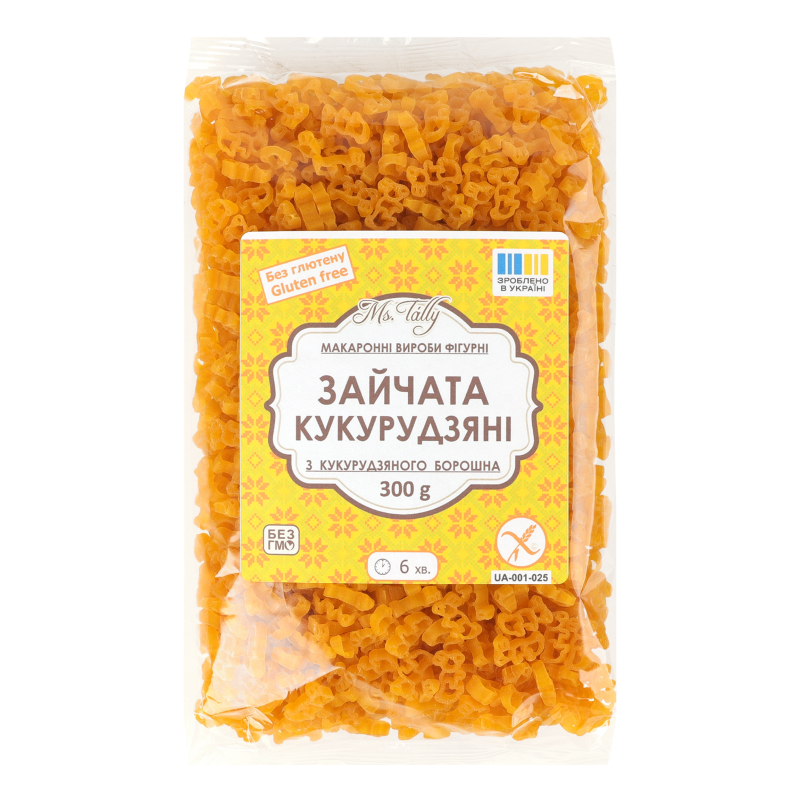 Макарони Ms.Tally 300г Зайчата кукур б/г