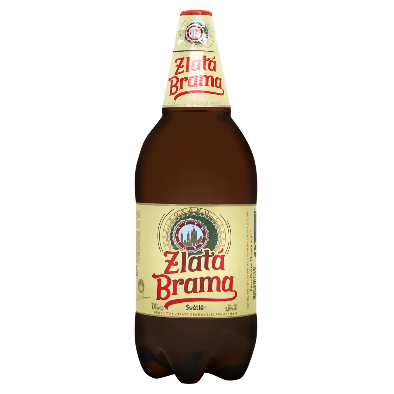 Пиво Оболонь 1,75л Zlata Brama 5%