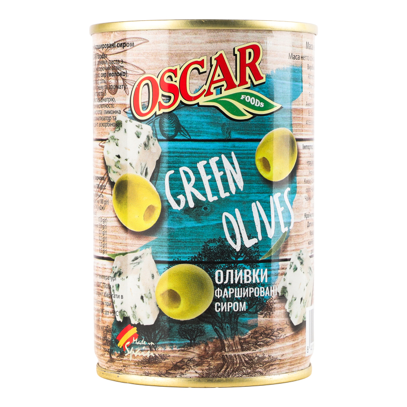 Оливки Oscar Foods 300г Фаршировані сир