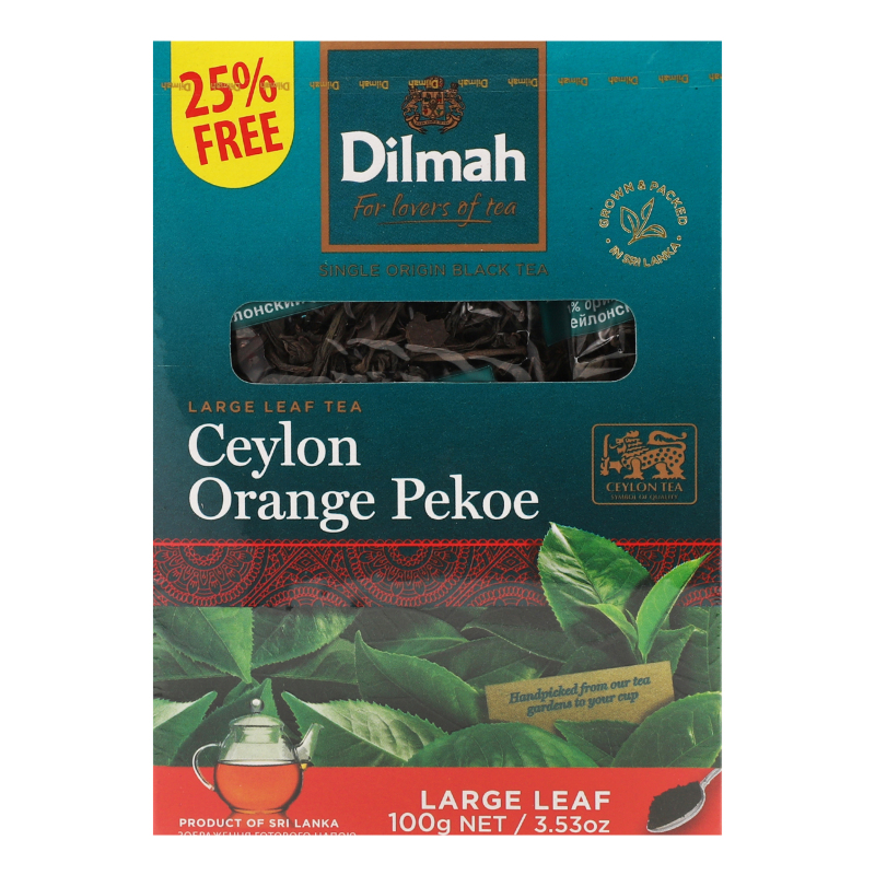 Чай Ділмах 80+20г крупнолистовий