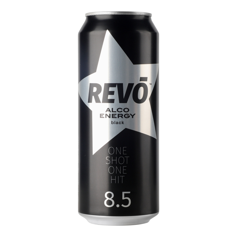Напій с/алк REVO 0,5лEnergyBlack8,5%жб