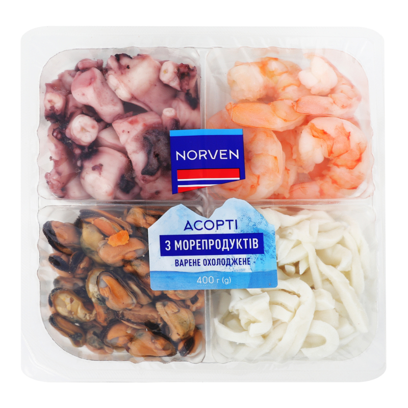 Морепродукти Norven 400г Асорті вар охол
