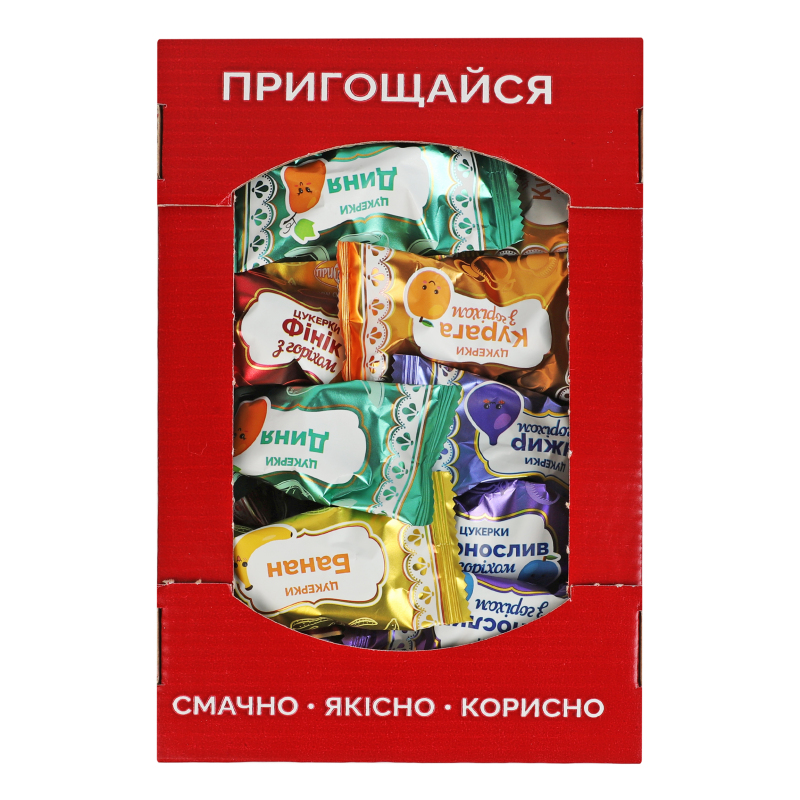 Цукерки Пригощайся 500гФруктове Асорті
