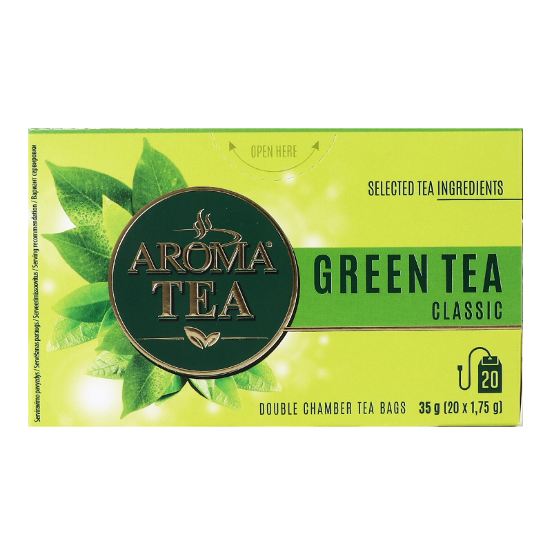 Чай AROMA TEA 20х1,75г зелен Classic