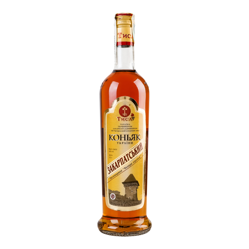 Коньяк Тиса 0,5л 4* Закарпатський 40%