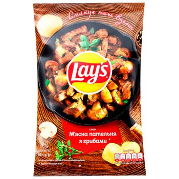 Чипси Lay's 60г Мясна пательна з грибами