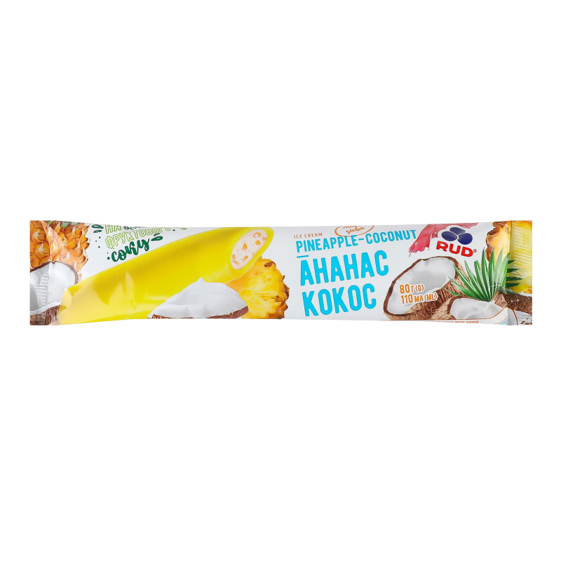 Морозиво Рудь 80гАнанас-кокос