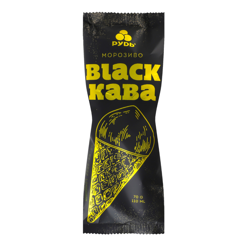 Морозиво Рудь 70г Black кава
