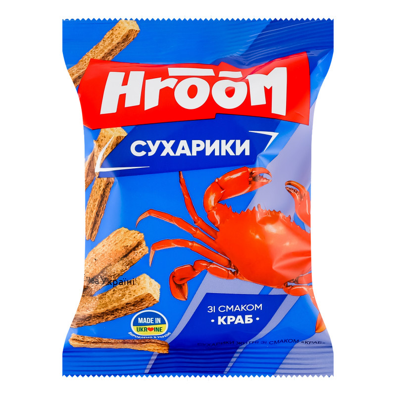 Сухарики Hroom 60г Краб
