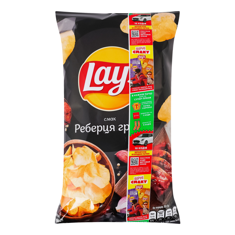 Чипси Lay's 120г Реберця гриль