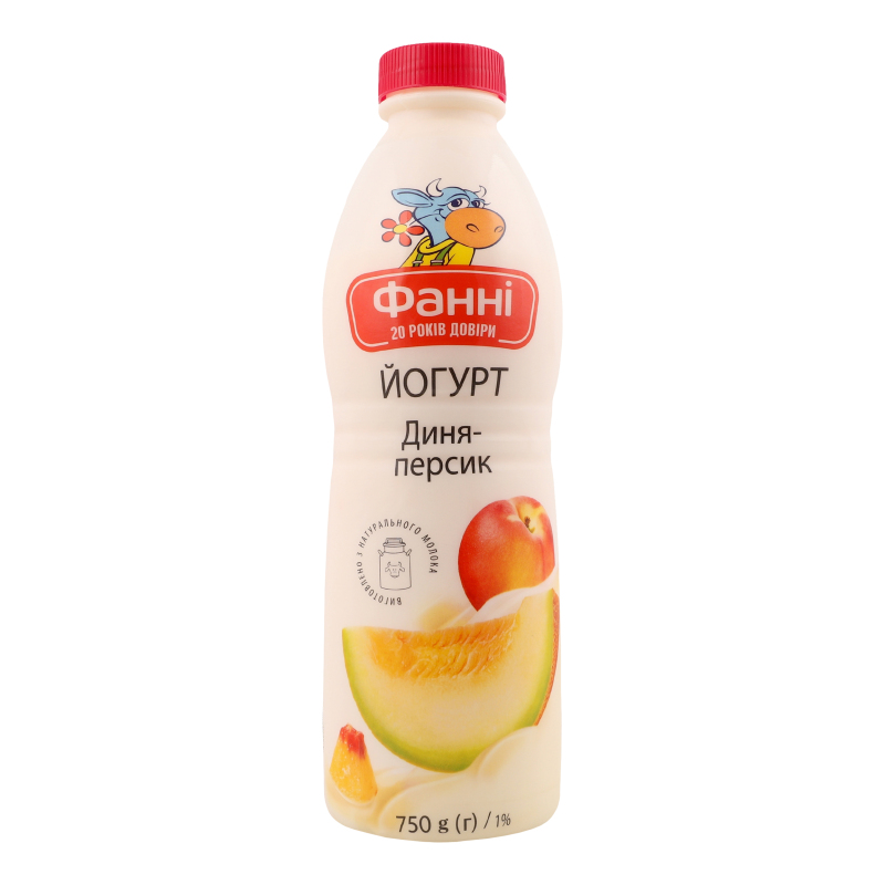 Йогурт Фанні 1% 750г ДиняПерсик